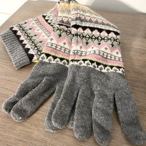 Juicy Couture Fair Isle long gloves